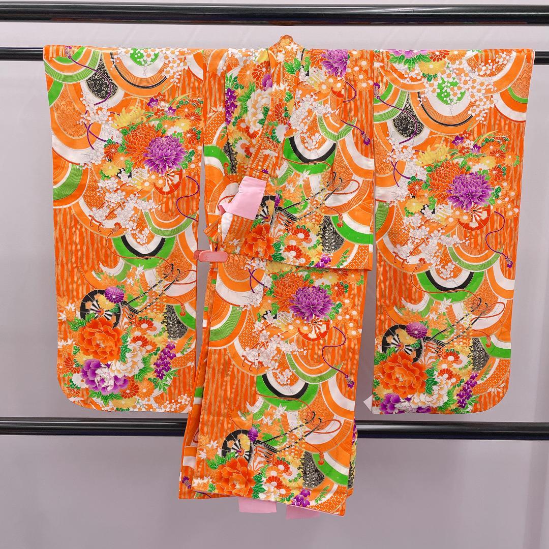 Y★4046★ 子供着物 七五三 女の子 四つ身 単品