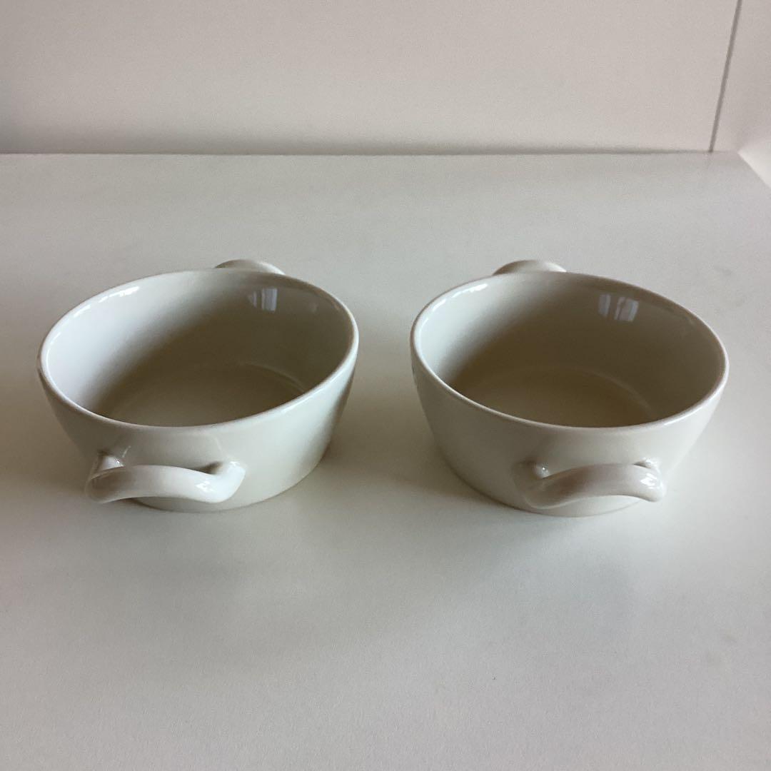 HOGANASKERAMICホガナスケラミックダブルハンドルスープカップ2個