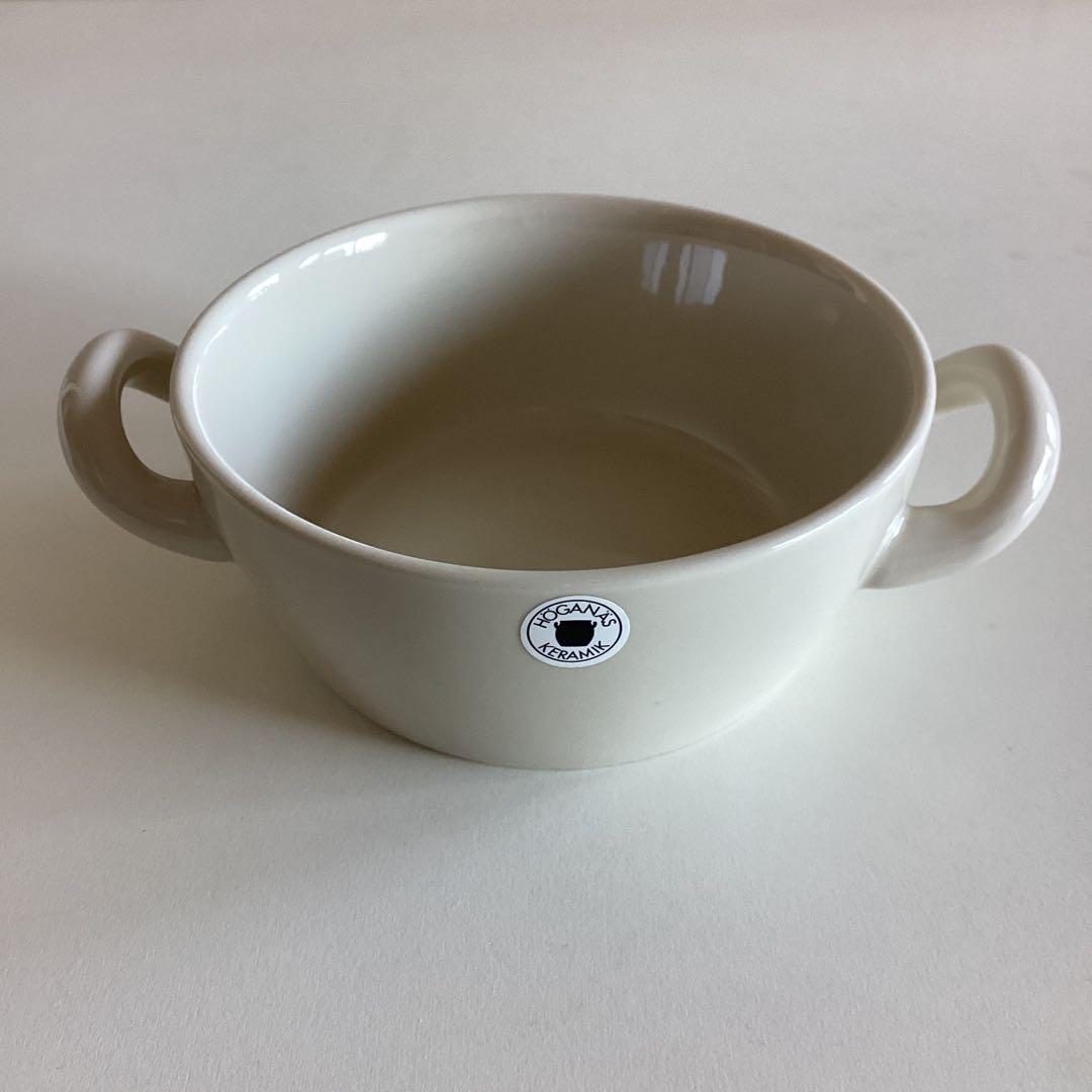 HOGANASKERAMICホガナスケラミックダブルハンドルスープカップ2個