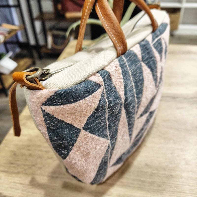 ミナペルホネン/パズルperhonen puzzleピンク×BE/ミニラウンド