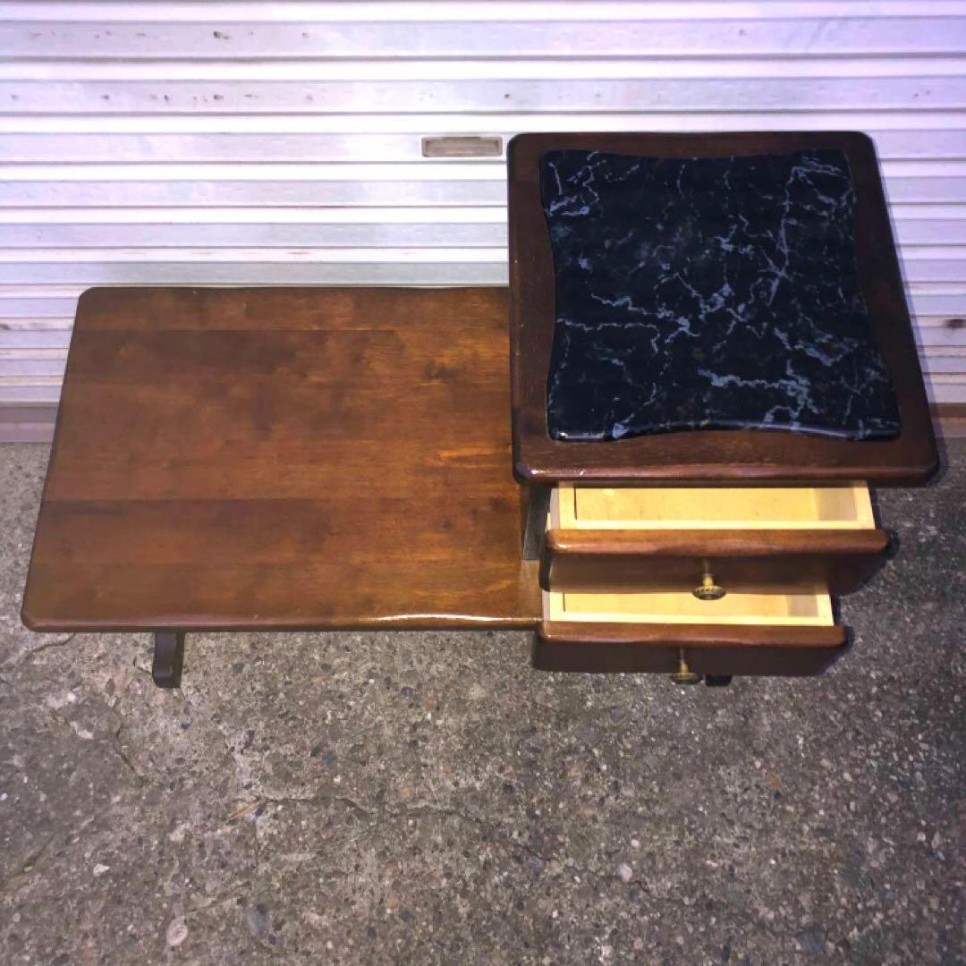 アンティーク家具　小引き出し付　モダンでオシャレな机　アンティークデスク　良好品