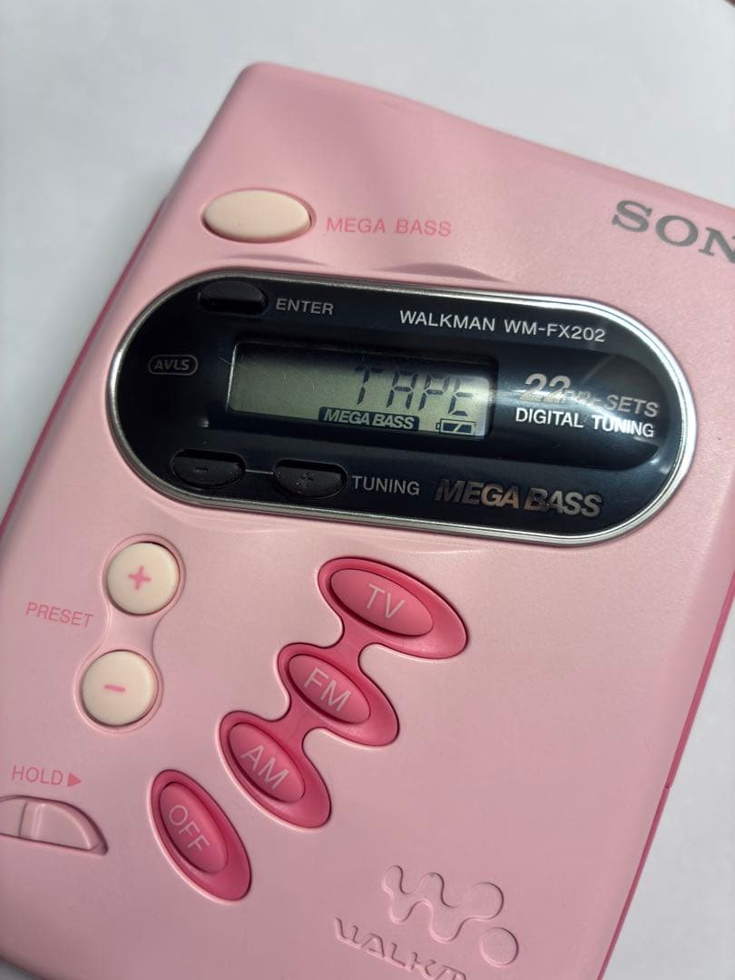 SONY WM-FX202 ピンク カセットプレーヤー、動作品