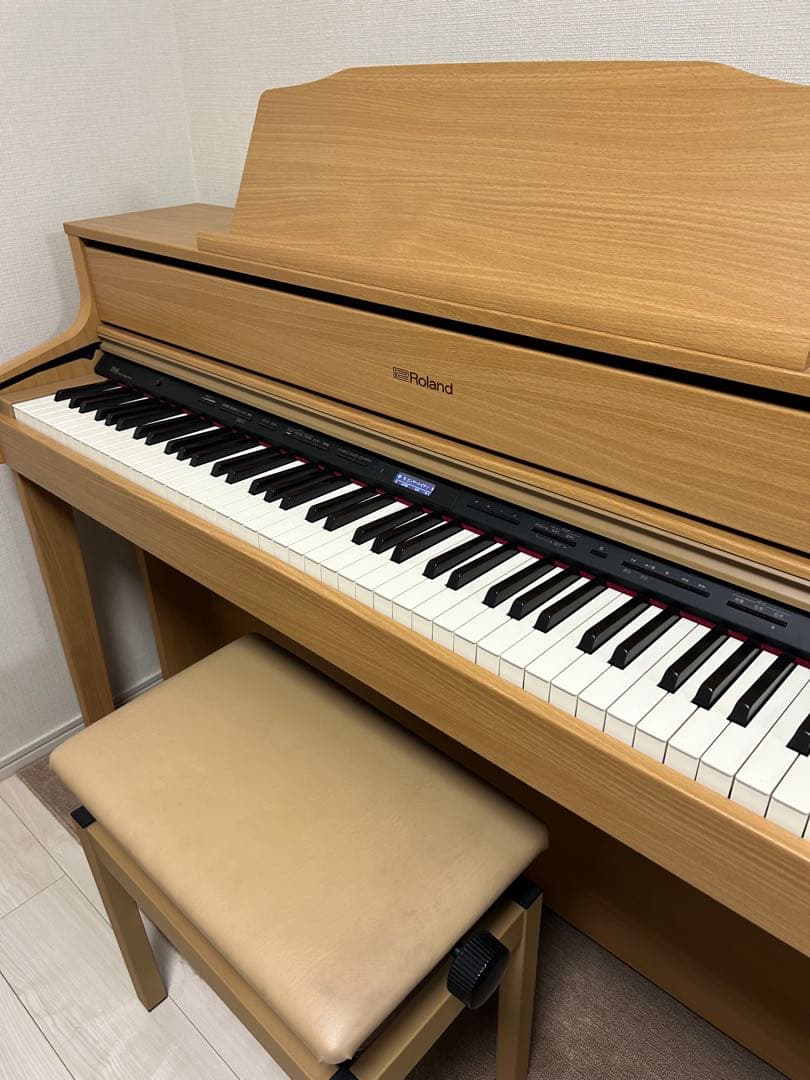 極美品・本格派！Roland のハイブリッド鍵盤HP605NB 電子ピアノ