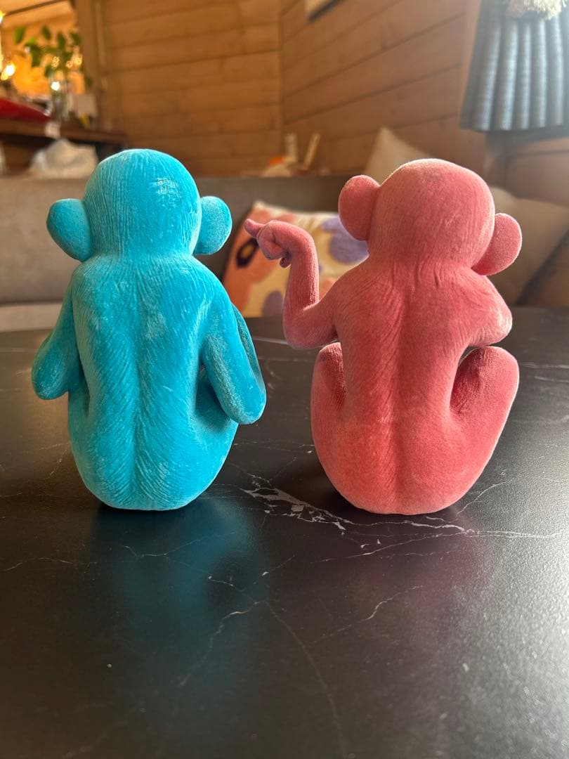 ベルベット　猿の置物