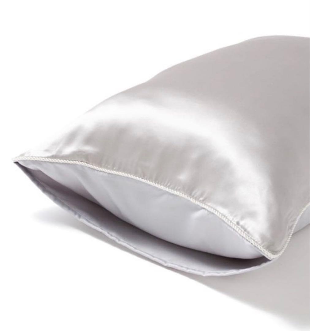 新品　フランフラ　シルク　グレー 枕カバー　2枚 未開封