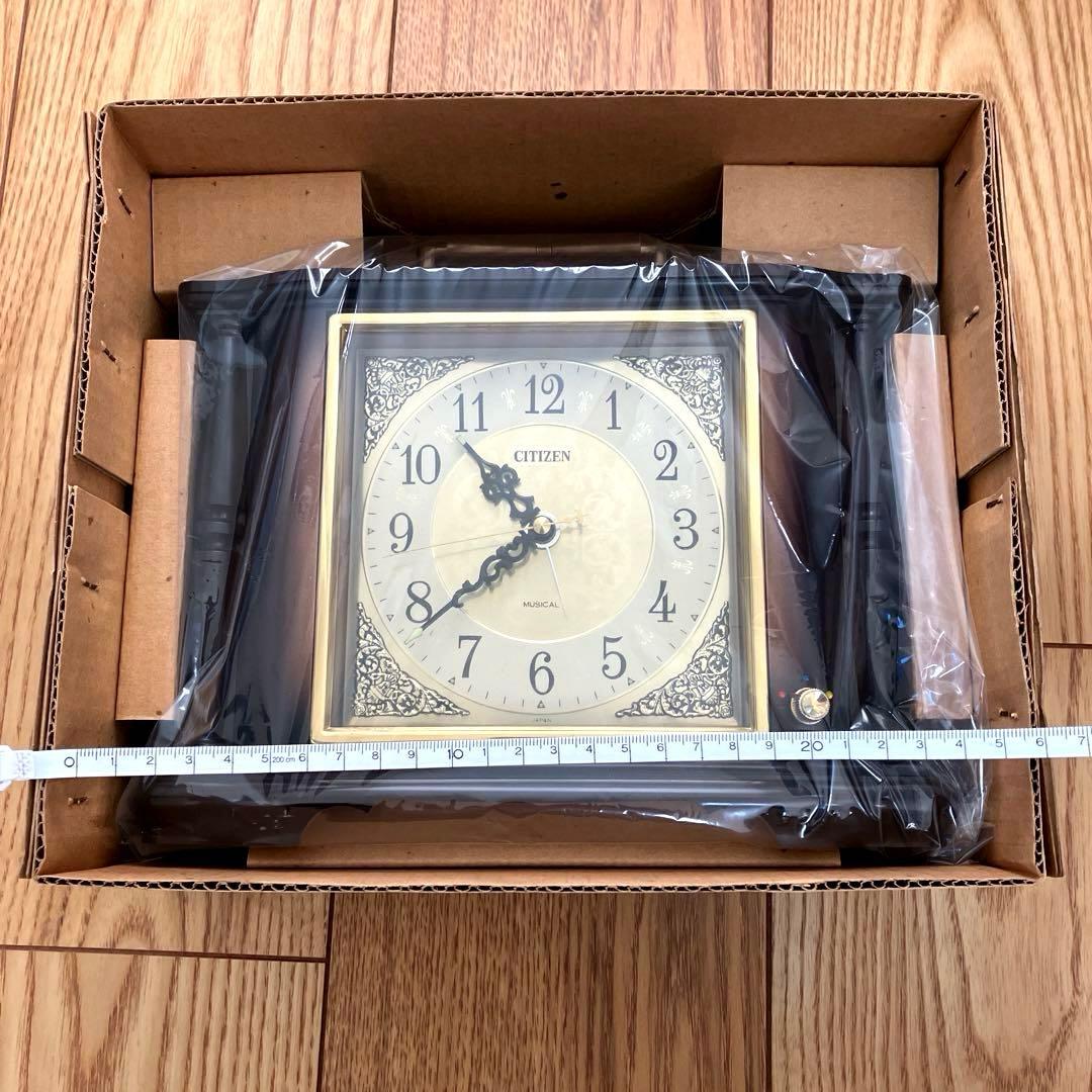 【新品未使用】CITIZEN シチズン　オルゴール時計　置き時計　昭和レトロ