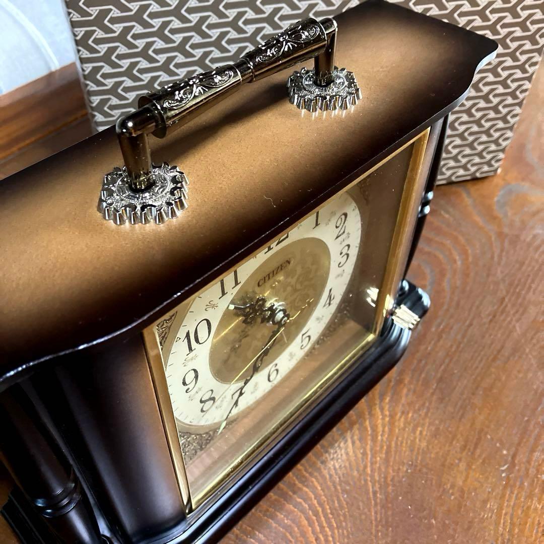 【新品未使用】CITIZEN シチズン　オルゴール時計　置き時計　昭和レトロ