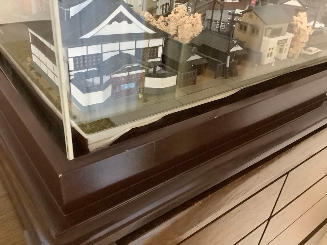 昭和の「鉄道模型」を作る　完成品　ジオラマのみ　アクリルケース付き