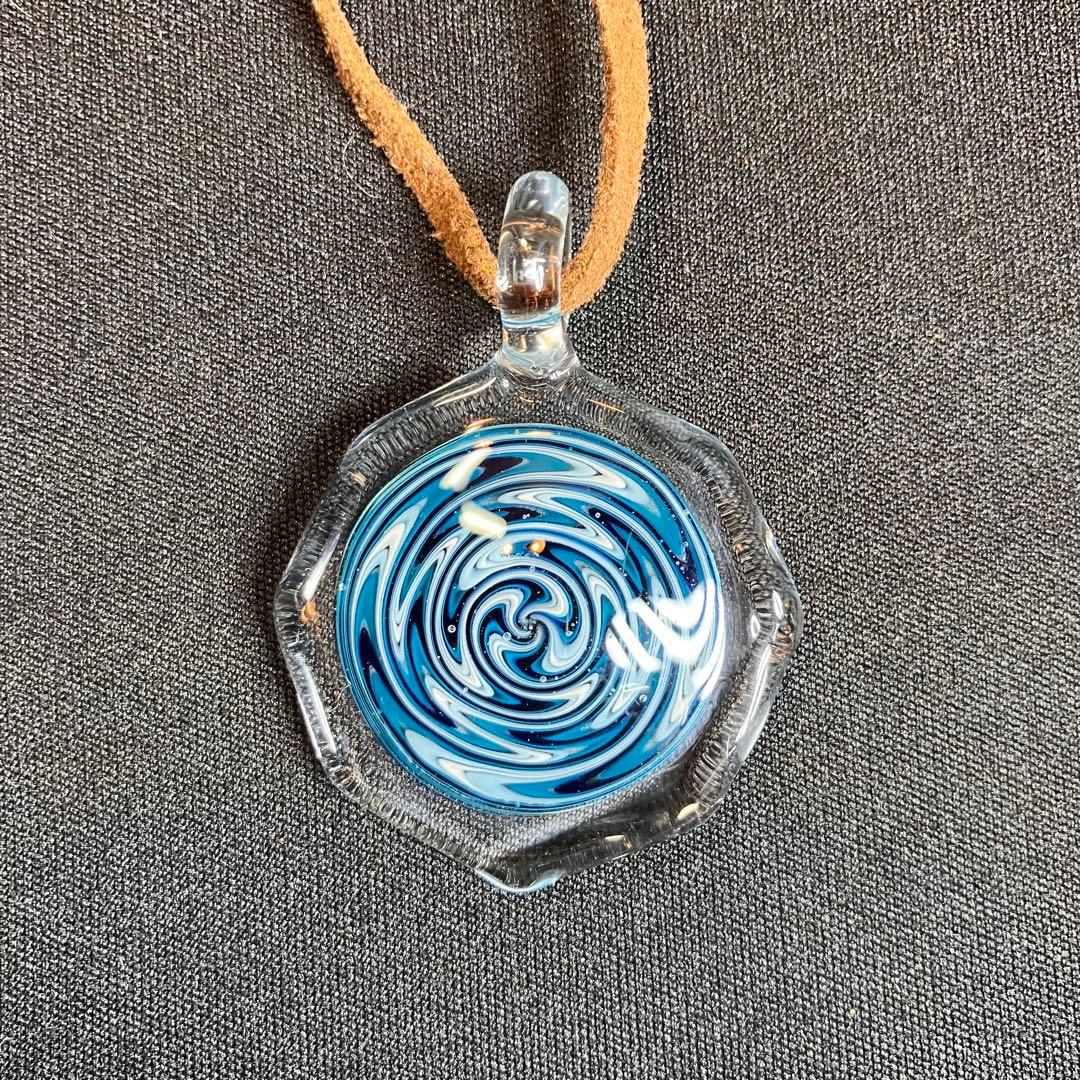 XODAS ペンダント　ボロシリケイトガラス Switch Back Blue