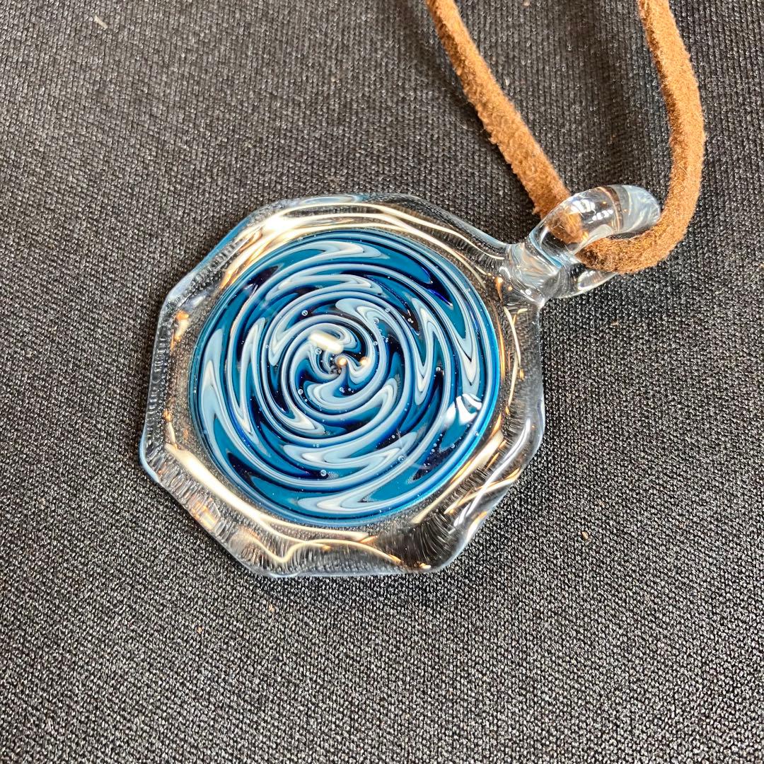 XODAS ペンダント　ボロシリケイトガラス Switch Back Blue