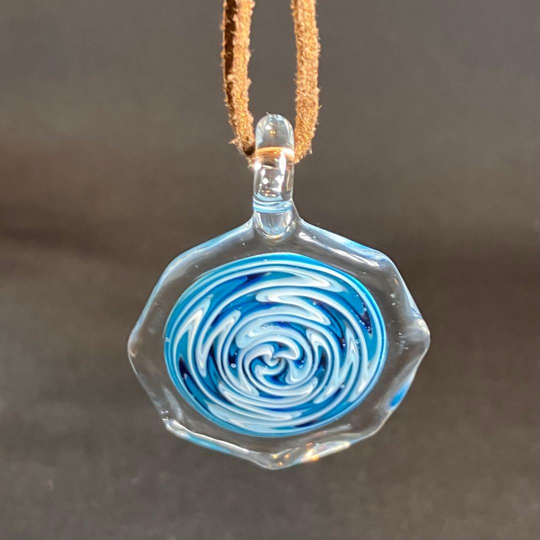 XODAS ペンダント　ボロシリケイトガラス Switch Back Blue