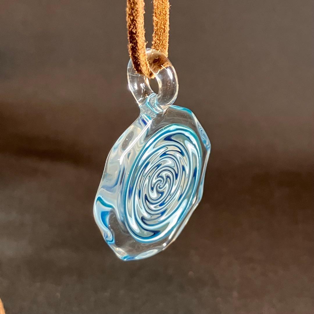 XODAS ペンダント　ボロシリケイトガラス Switch Back Blue