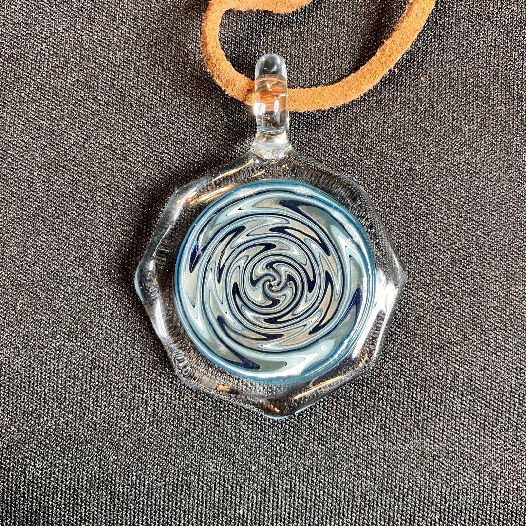 XODAS ペンダント　ボロシリケイトガラス Switch Back Blue