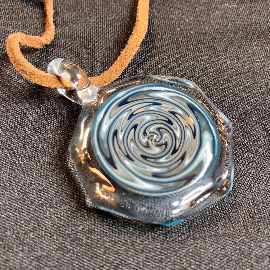 XODAS ペンダント　ボロシリケイトガラス Switch Back Blue