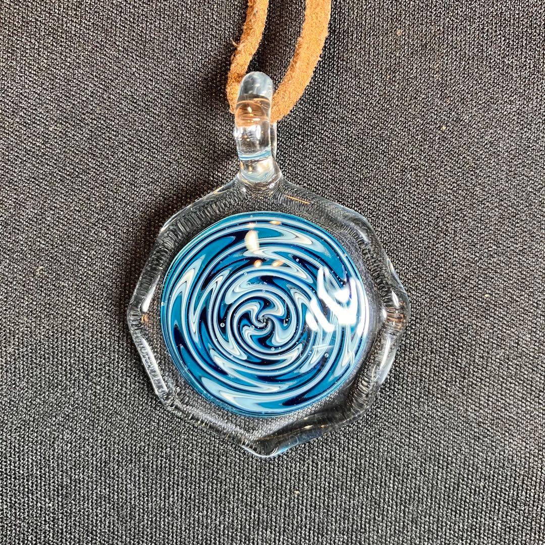 XODAS ペンダント　ボロシリケイトガラス Switch Back Blue