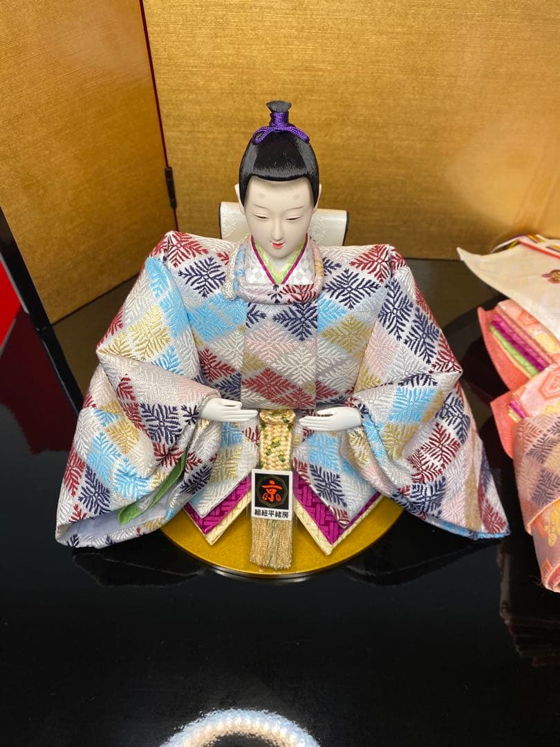 東京久月　雛人形　親王飾り収納セット・サイズ間口約６０×奥行約３４×高さ約５２㎝