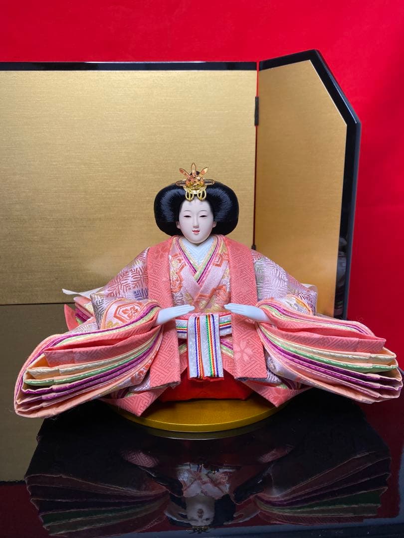 東京久月　雛人形　親王飾り収納セット・サイズ間口約６０×奥行約３４×高さ約５２㎝