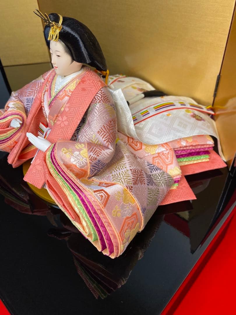 東京久月　雛人形　親王飾り収納セット・サイズ間口約６０×奥行約３４×高さ約５２㎝