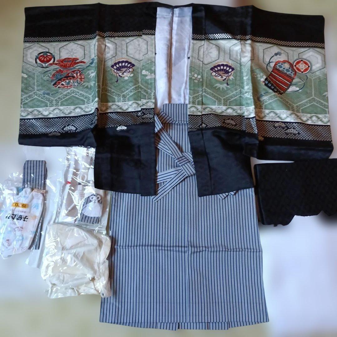 子供　着物　男の子　七五三　節句　5歳　12点セット