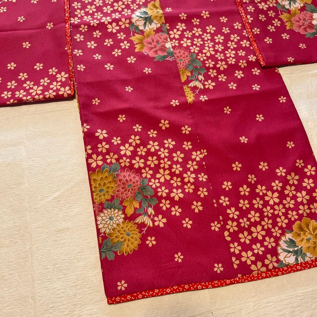 【3歳.5歳　七五三着物・作り帯・長襦袢・草履・小物セット】計10点