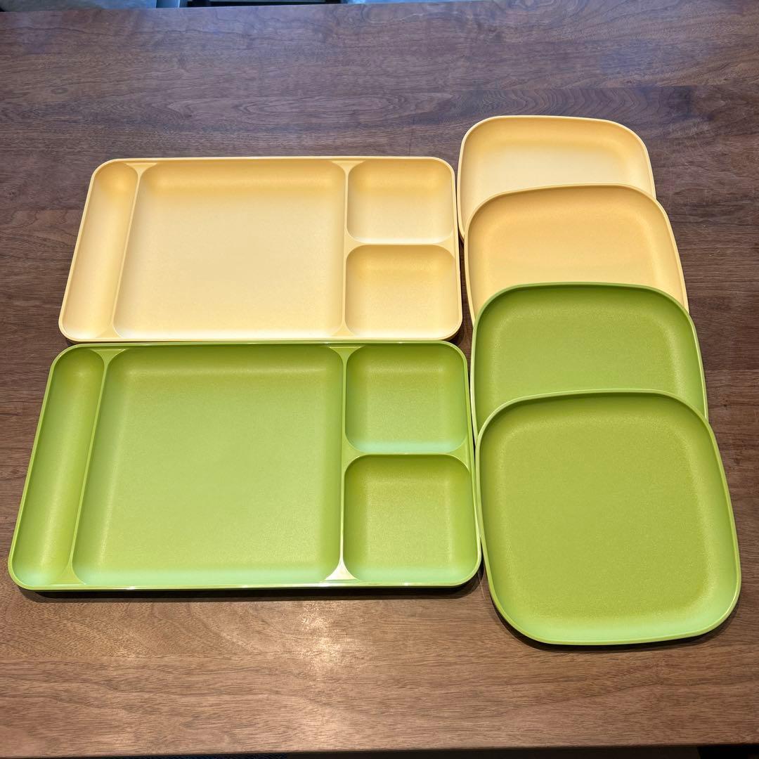 タッパーウェア　ランチプレート　スクエアプレート