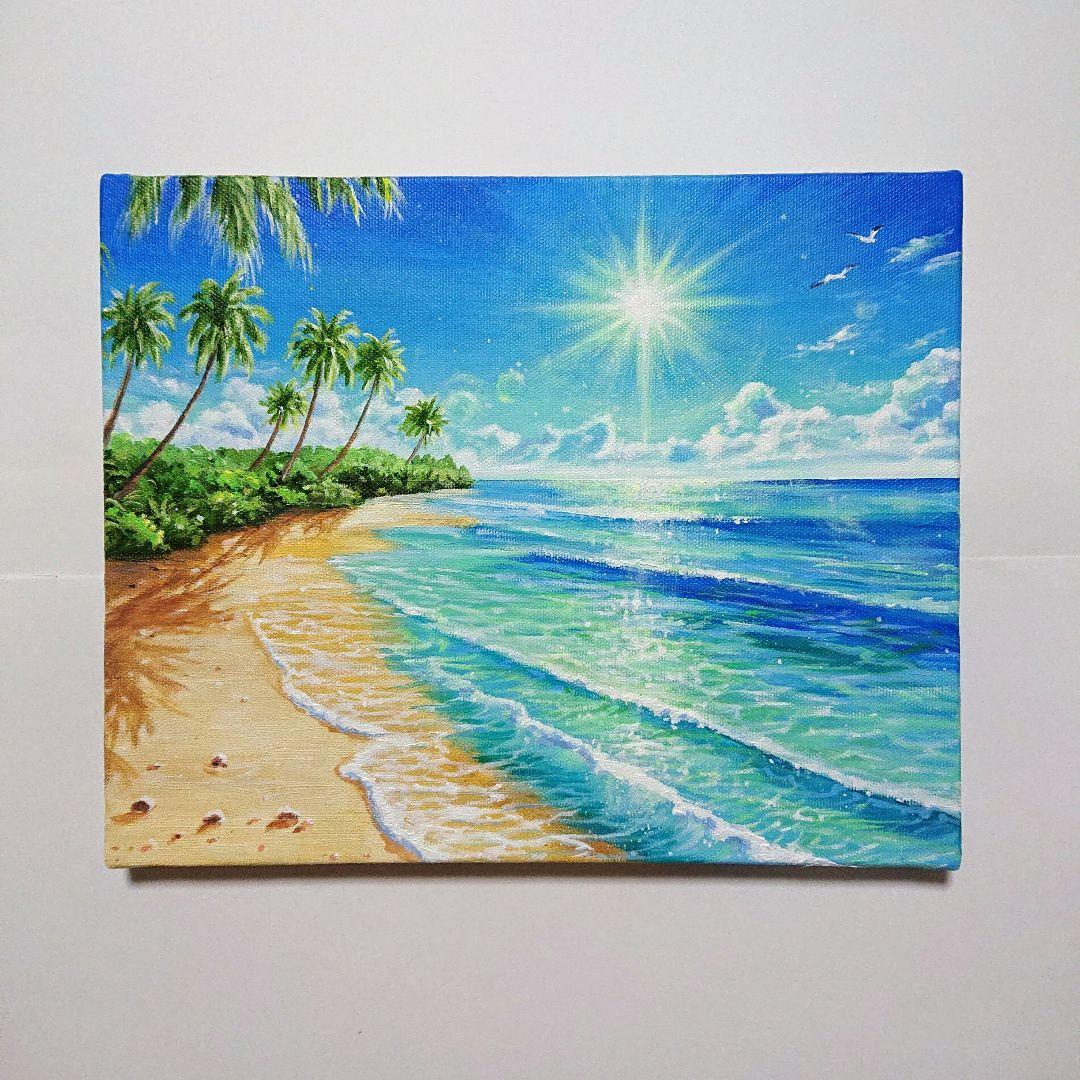 【Summer 】アクリル画 F3 風景画 絵画