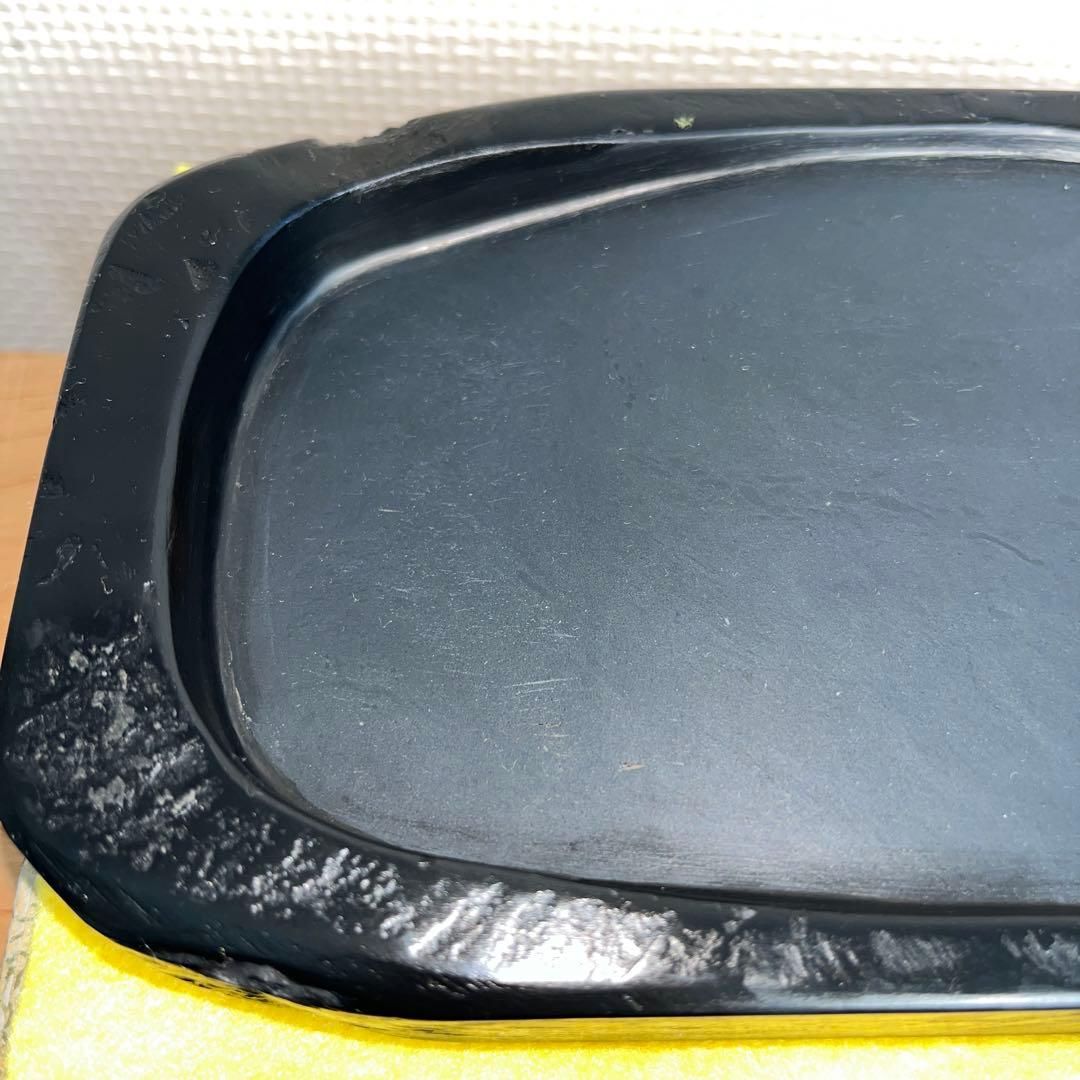 ⭕️雨畑硯　峯硯堂　峯硯　小四六寸　石紋綺麗