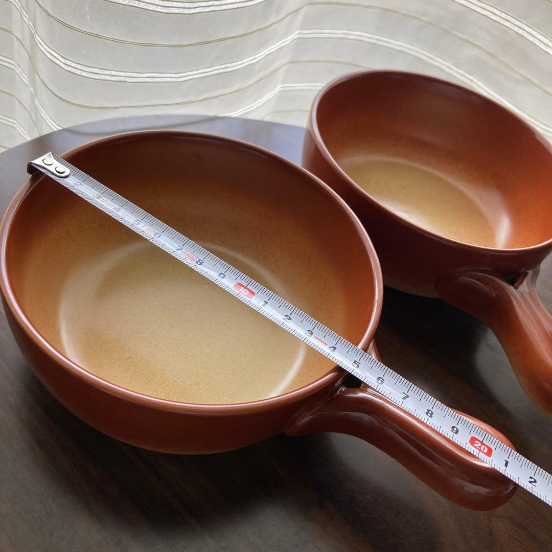 厚手グラタン皿　２枚セット　ブラウン　丈夫 スープ　パスタ　多用途　人気商品