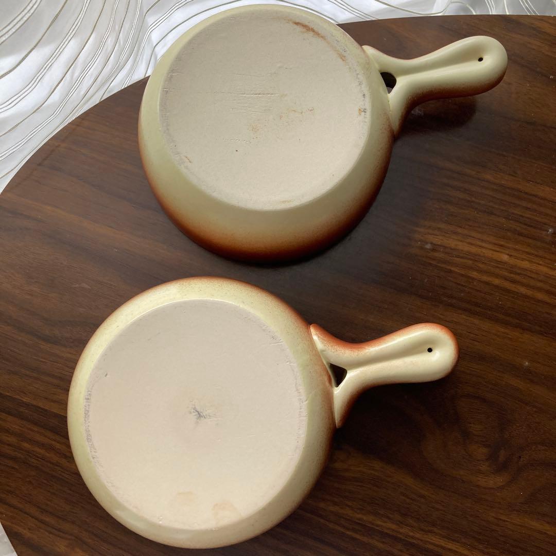 厚手グラタン皿　２枚セット　ブラウン　丈夫 スープ　パスタ　多用途　人気商品