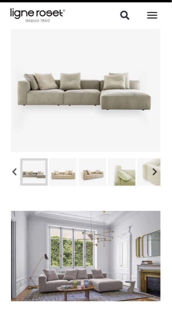 リーンロゼ　ソファ　ROSETNILS2 ロゼニルス　2Ｐ片肘左