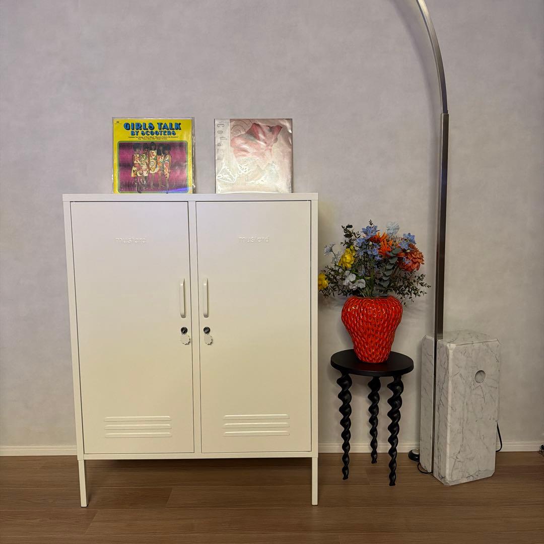 mustard スチールキャビネット 2ドア（値引き交渉OK）引き取り可能な方