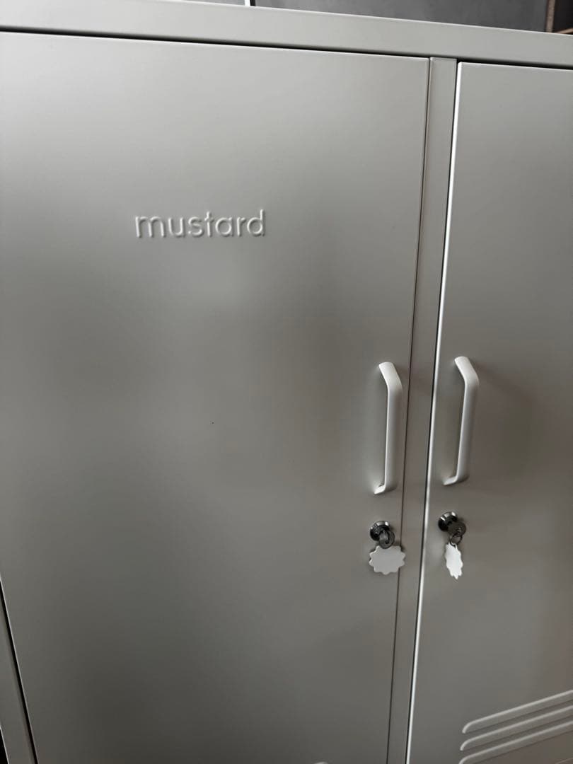 mustard スチールキャビネット 2ドア（値引き交渉OK）引き取り可能な方