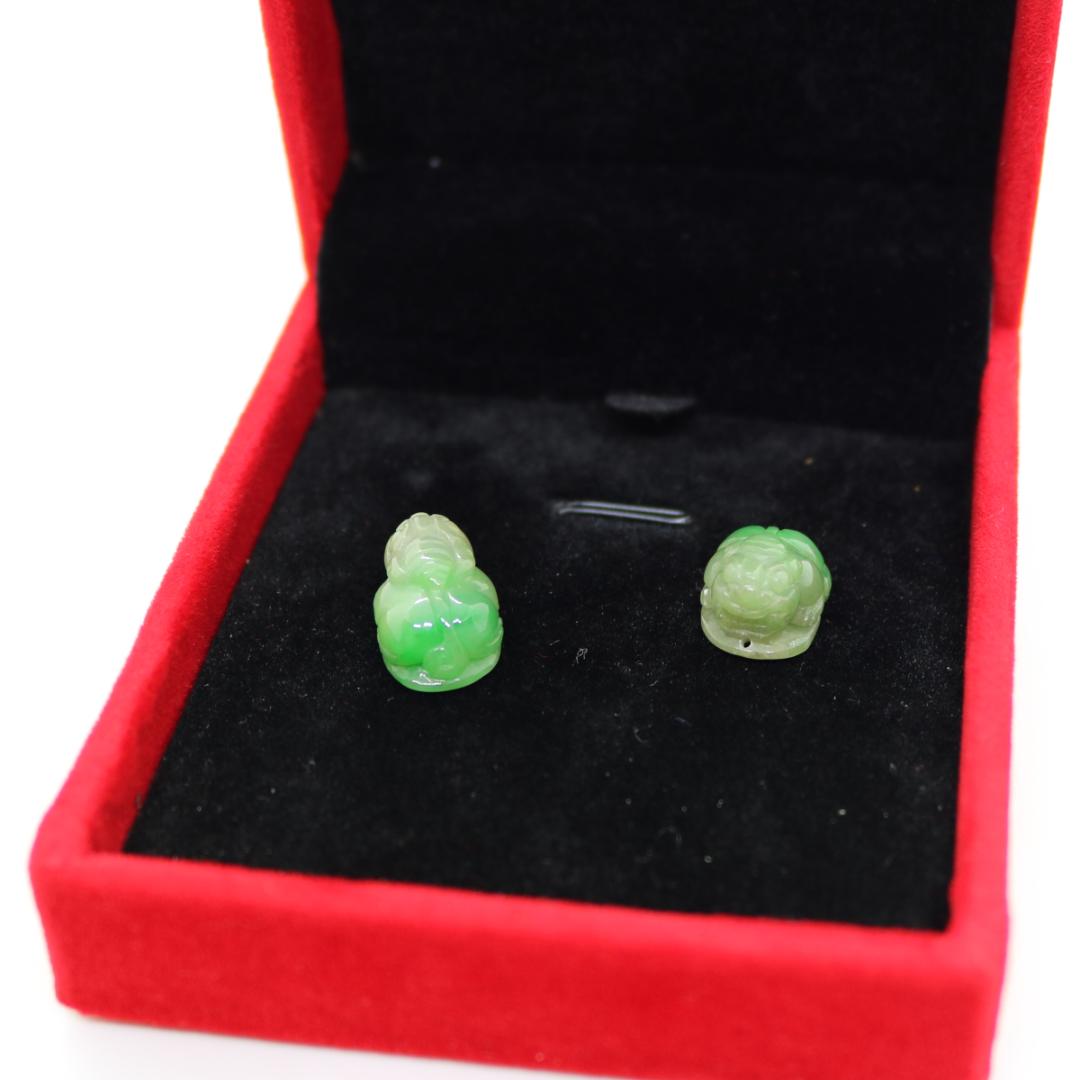 ヒキュウ 貔貅 風水 ミャンマー天然翡翠　ペンダントヘッド　A貨　天然石