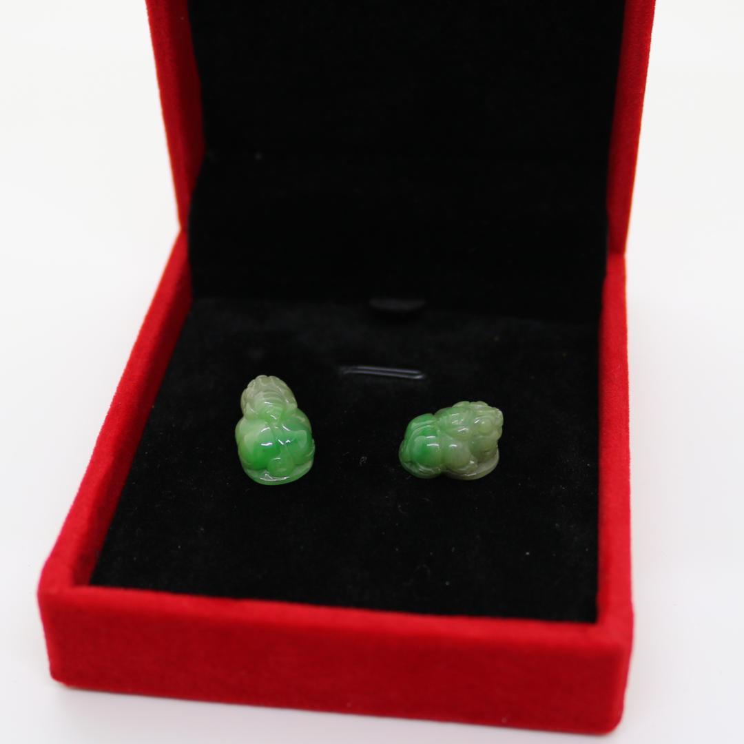 ヒキュウ 貔貅 風水 ミャンマー天然翡翠　ペンダントヘッド　A貨　天然石