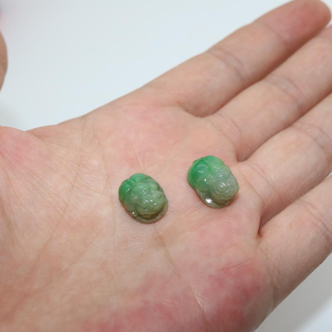 ヒキュウ 貔貅 風水 ミャンマー天然翡翠　ペンダントヘッド　A貨　天然石