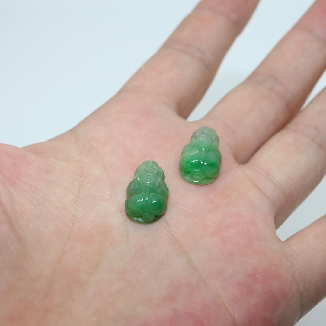 ヒキュウ 貔貅 風水 ミャンマー天然翡翠　ペンダントヘッド　A貨　天然石