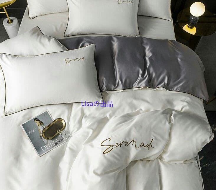 最高肌触り?光沢シングル布団カバー3点 可愛い寝具セットシーツ枕カバー付5