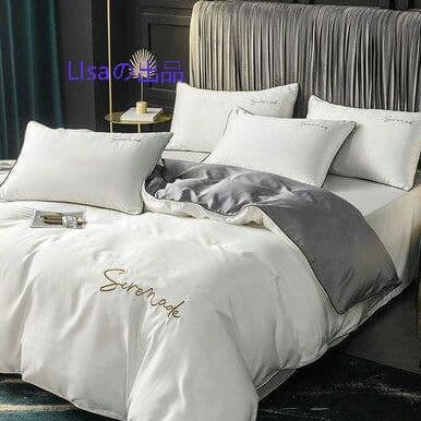 最高肌触り?光沢シングル布団カバー3点 可愛い寝具セットシーツ枕カバー付5