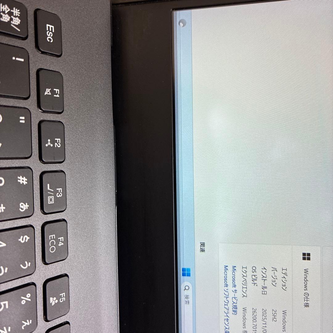 ②NEC i5-8265U 8GB SSD256GB Win11 液晶難あり