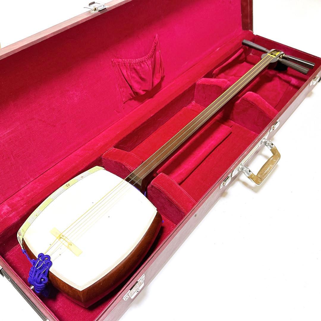 美品 三味線 紅木 トチ 中棹 東さわり