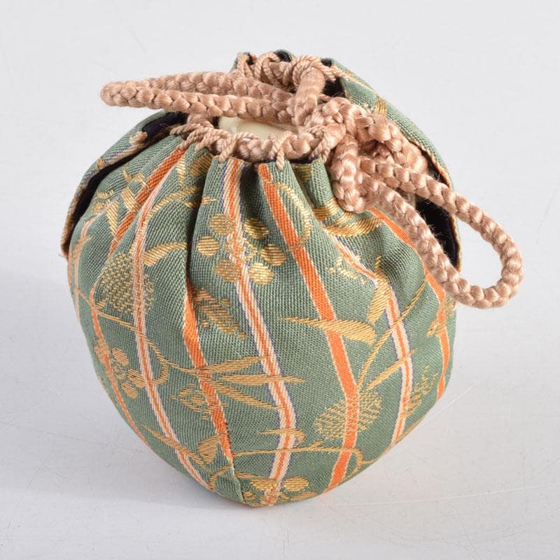 茶道具　古瀬戸　加藤藤山作　文琳茶入　仕覆付　共箱　V　8857