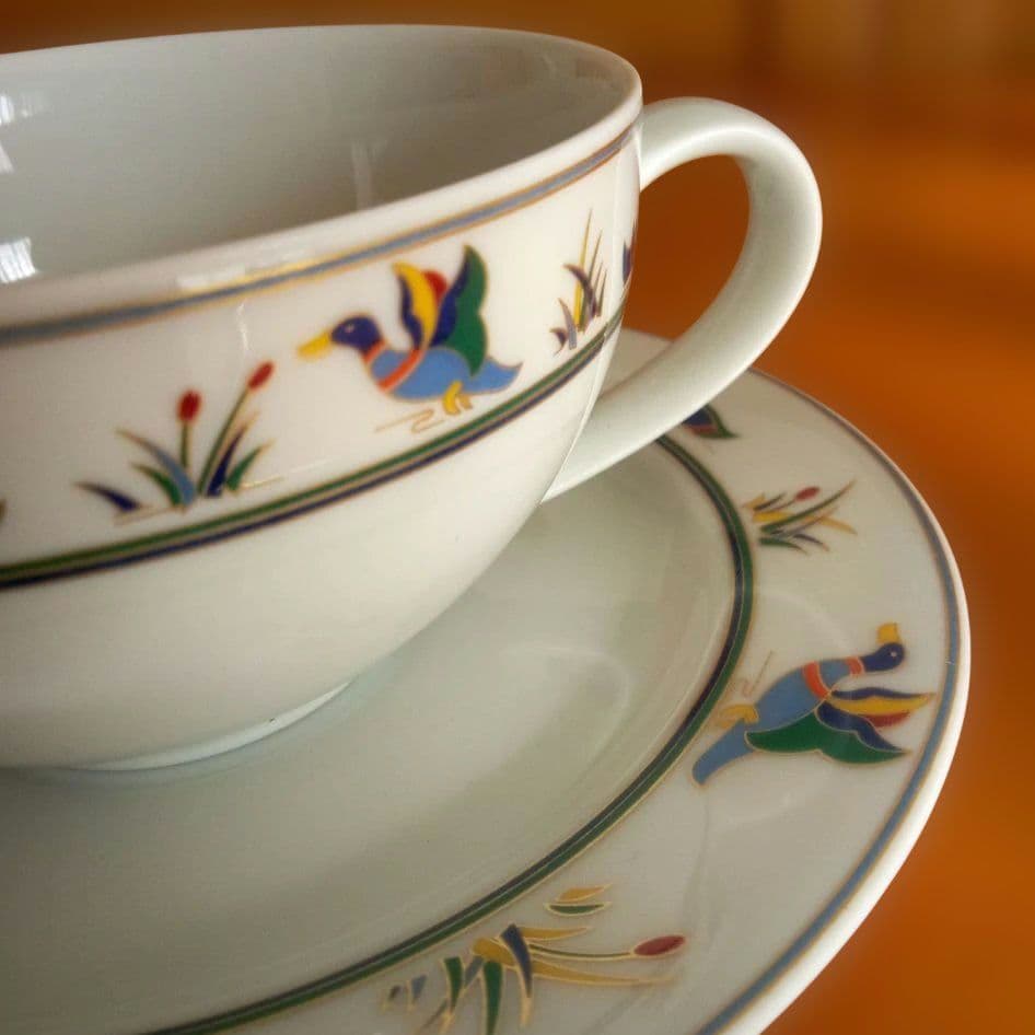 【希少】ヴィンテージ Germany アルツベルグ ブルーバード ティーセット