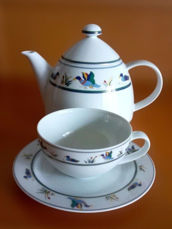 【希少】ヴィンテージ Germany アルツベルグ ブルーバード ティーセット