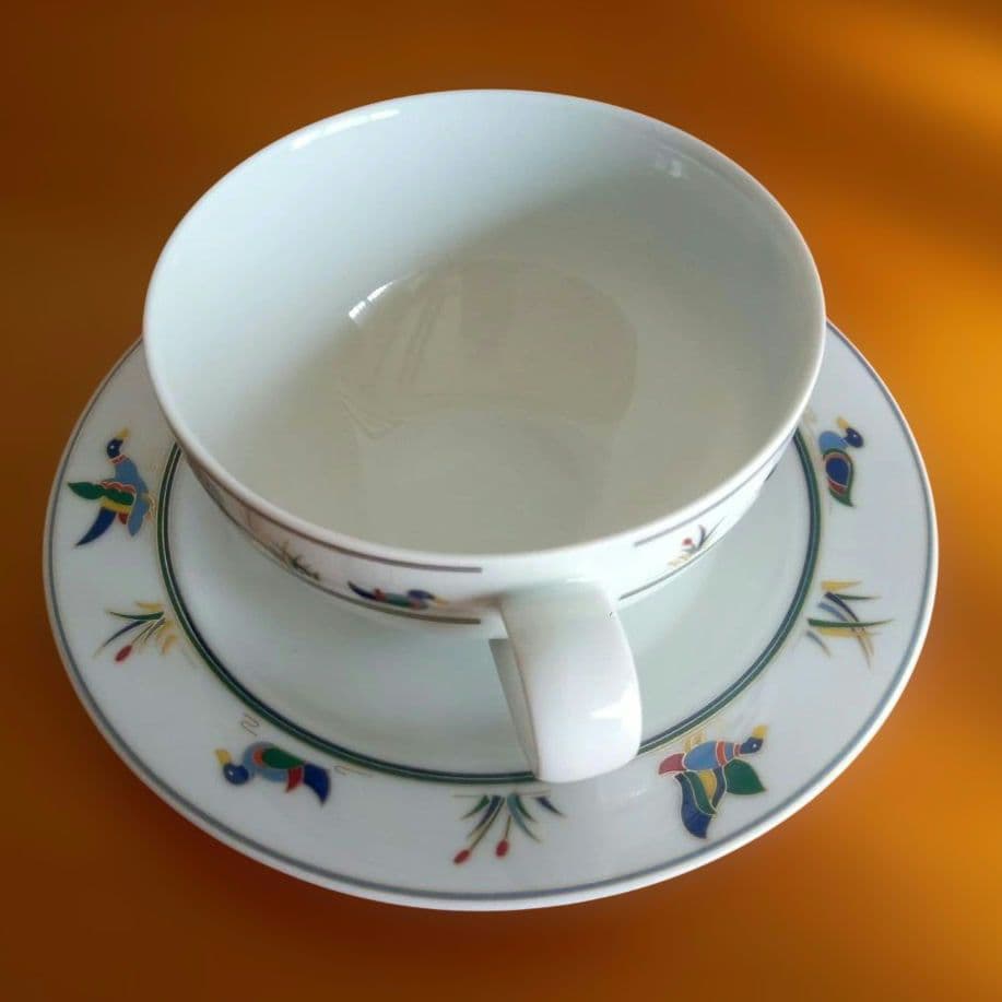 【希少】ヴィンテージ Germany アルツベルグ ブルーバード ティーセット