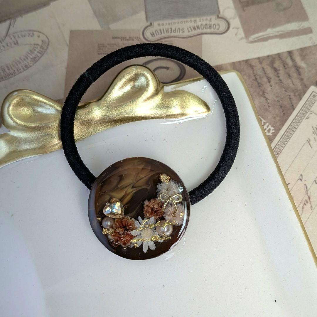 ＃410 キャラメルショコラ✴バレンタイン✴レジンヘアゴムキーホルダーブローチ