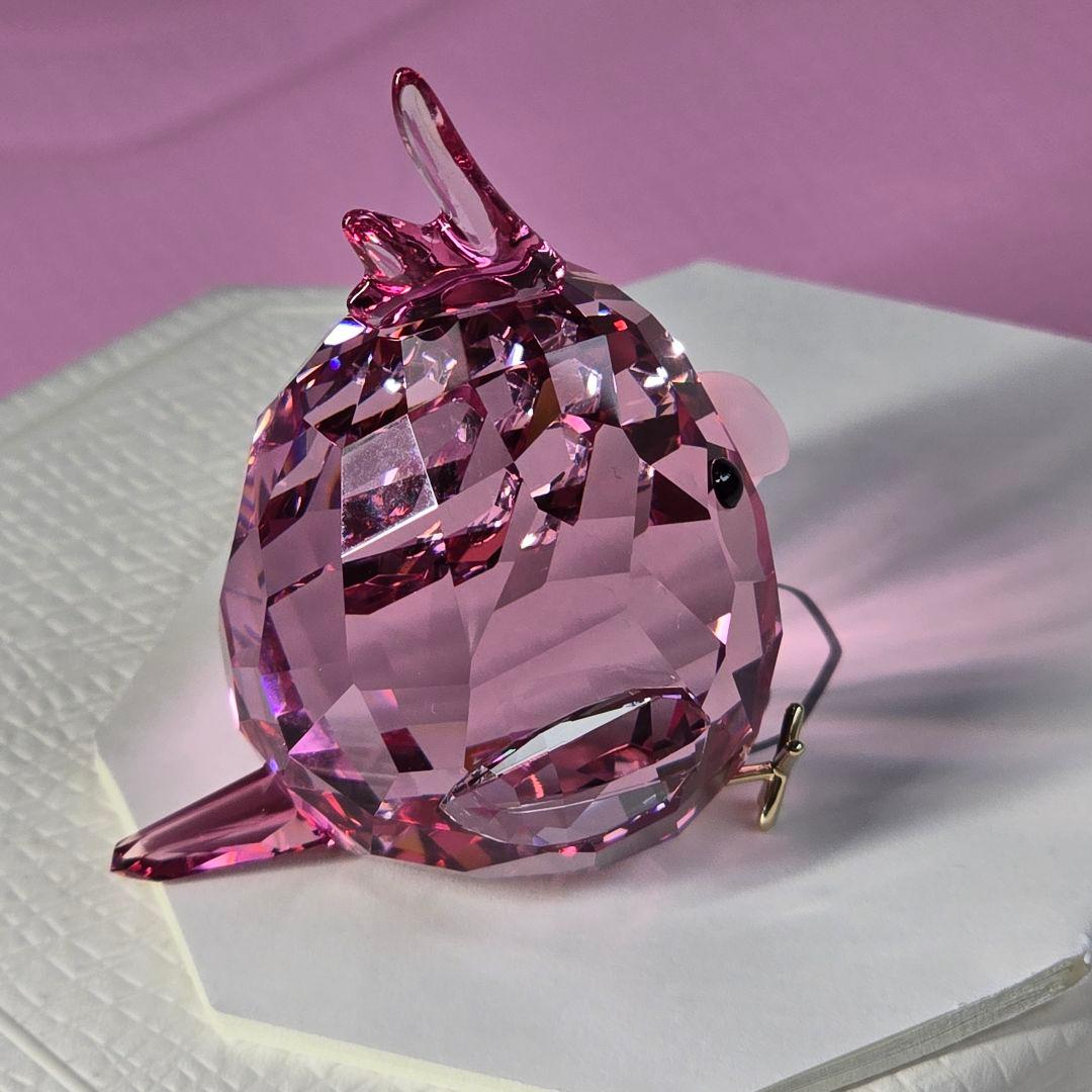 【新品✨️】SWAROVSKI　スワロフスキー　ピンク　オカメインコ