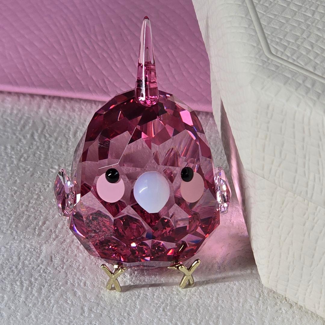 【新品✨️】SWAROVSKI　スワロフスキー　ピンク　オカメインコ