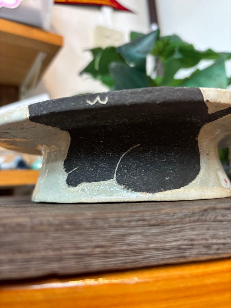 ケーキスタンド　猫デザイン　信楽焼きコンポティエ