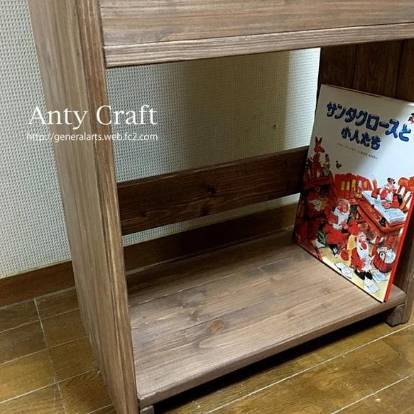 【サイズオーダー可】【引取可能】スリム絵本棚（面出し3段+棚1段）幅49cm