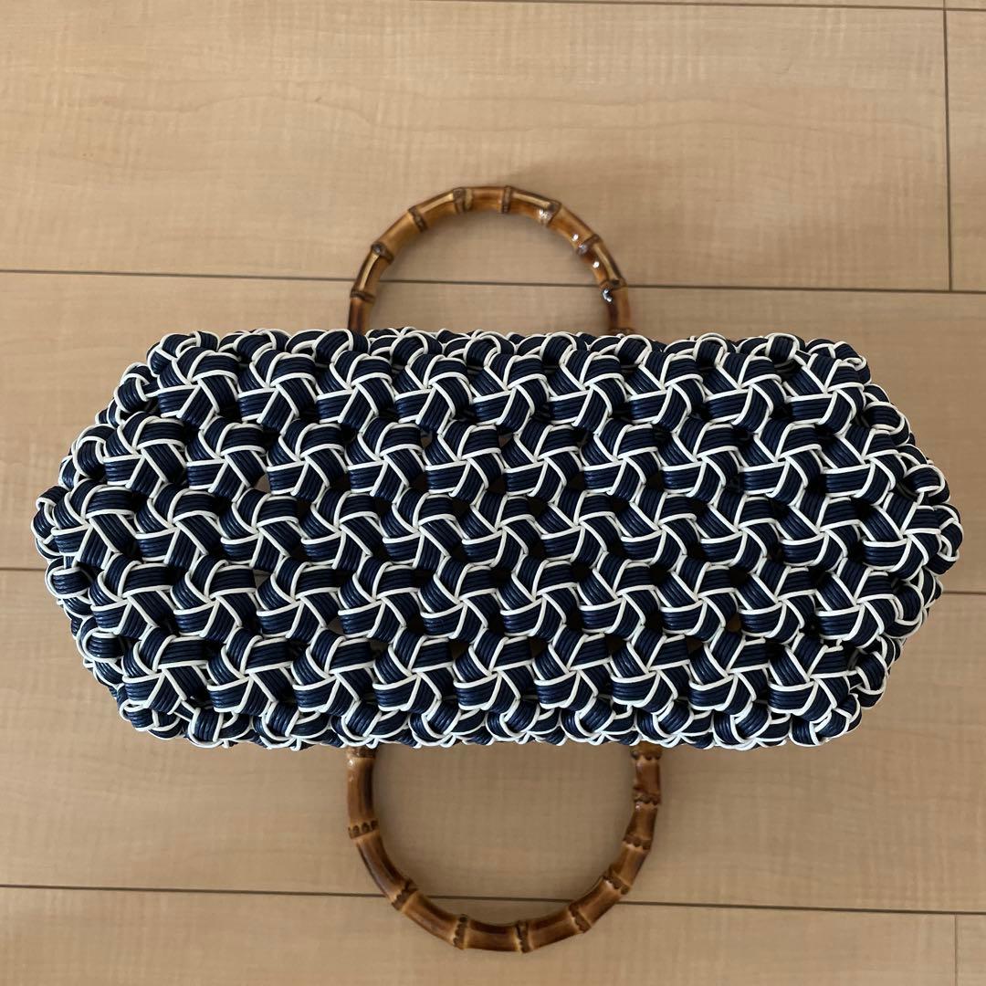 とわ　花結び編みバッグ　2個セット